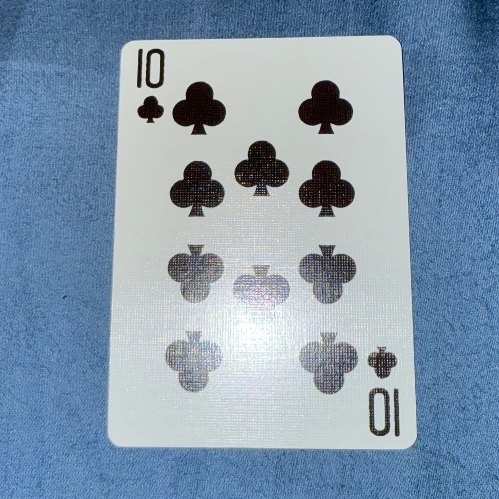 Coach Gold Trim Ten of Clubs Playing Card